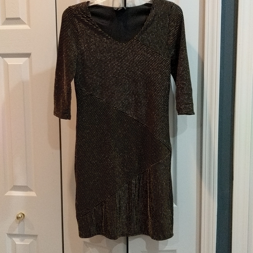 Black & Gold Shimmer Dress